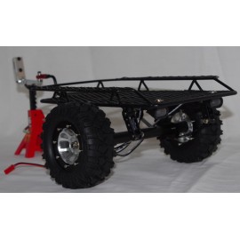 1/10 Metal Leaf Spring Hitch Mount Trailer With LED's For Crawler